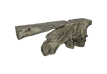 Colossal Freeform Console Table Gray Stone