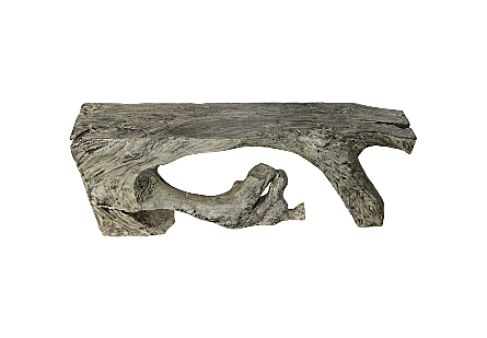 Colossal Freeform Console Table Gray Stone