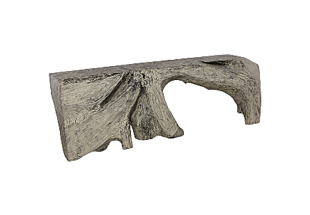 Colossal Freeform Console Table Gray Stone