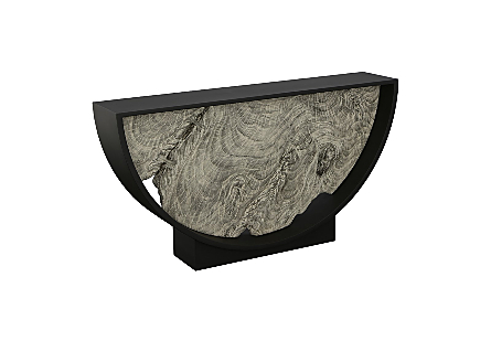 Framed Arc Console Table Gray Stone