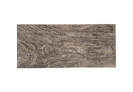 Origins Dining Table Straight Edge, Gray Stone, Satin Black Legs