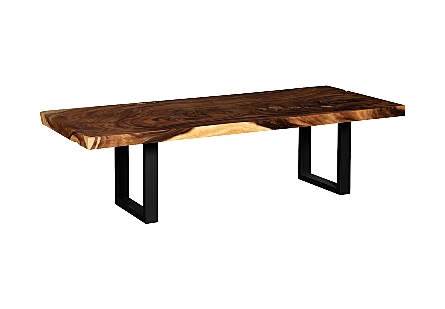 Origins Dining Table  Natural, Satin Black Legs 