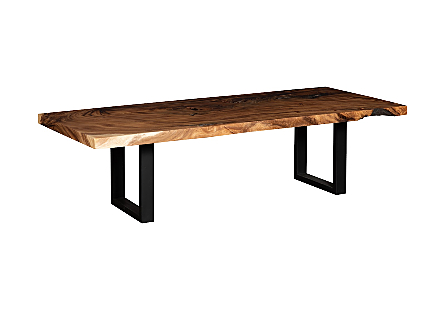 Origins Dining Table  Natural, Satin Black Legs 