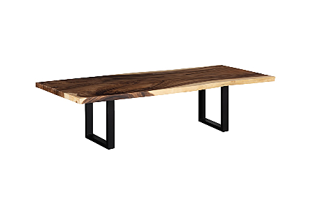 Origins Dining Table Live Edge, Natural, Satin Black Legs