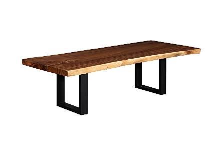 Origins Dining Table Live Edge, Natural, Satin Black Legs