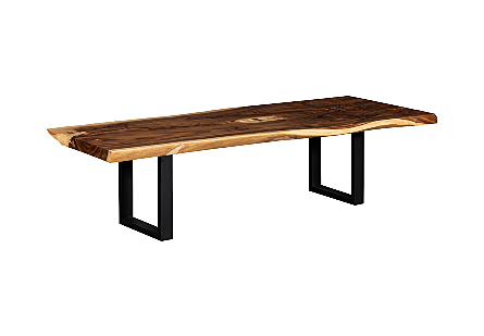 Origins Dining Table Live Edge, Natural, Satin Black Legs