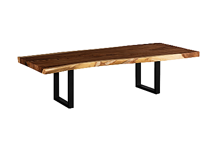 Origins Dining Table Live Edge, Natural, Satin Black Legs