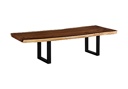 Origins Dining Table Live Edge, Natural, Satin Black Legs