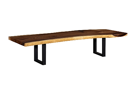 Origins Dining Table Live Edge, Natural, Satin Black Legs