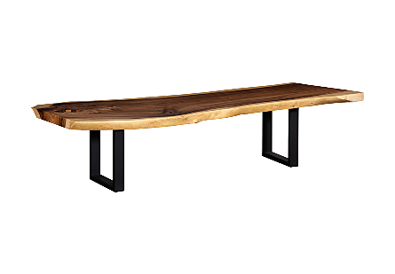 Origins Dining Table Live Edge, Natural, Satin Black Legs