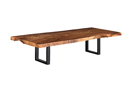 Origins Dining Table Live Edge, Natural, Satin Black Legs