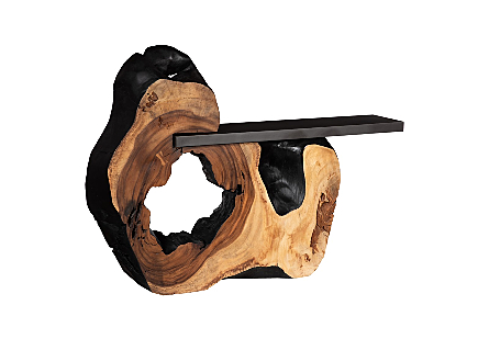 Cantilevered Console Table Burnt Edge