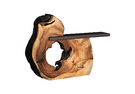 Cantilevered Console Table Burnt Edge