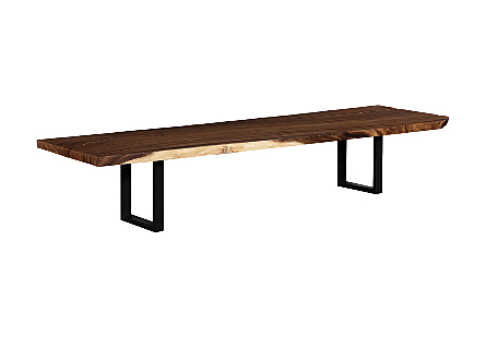 Origins Dining Table Straight Edge, Natural, Satin Black Legs