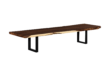 Origins Dining Table Straight Edge, Natural, Satin Black Legs