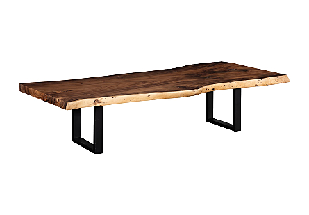 Origins Dining Table Live Edge, Natural, Satin Black Legs