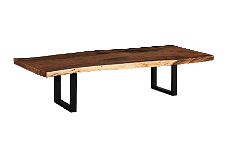 Origins Dining Table Live Edge, Natural, Satin Black Legs