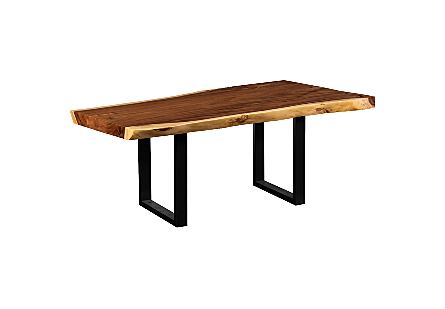 Origins Dining Table Live Edge, Natural, Satin Black Legs