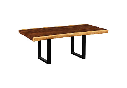 Origins Dining Table Live Edge, Natural, Satin Black Legs