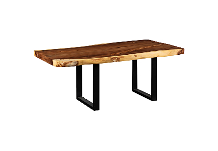 Origins Dining Table Live Edge, Natural, Satin Black Legs