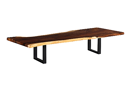 Origins Dining Table Live Edge, Natural, Satin Black Legs