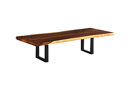 Origins Dining Table Live Edge, Natural, Satin Black Legs