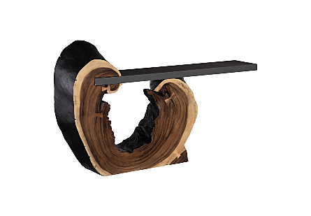 Cantilevered Console Table Burnt Edge