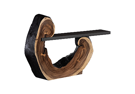 Cantilevered Console Table Burnt Edge