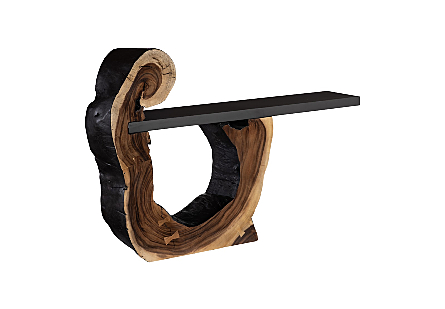 Cantilevered Console Table Burnt Edge