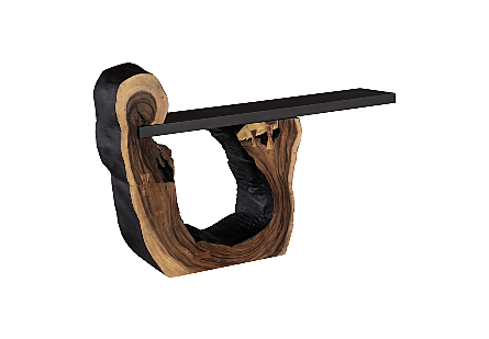 Cantilevered Console Table Burnt Edge