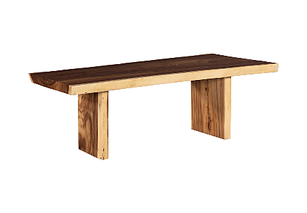 Origins Dining Table Live Edge, Natural, Wood Legs