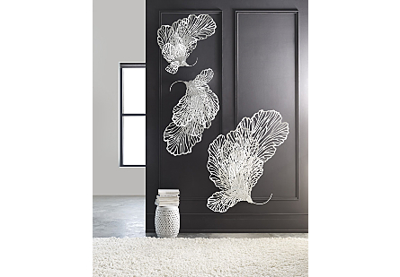 Butterfly Wall Art White, LG