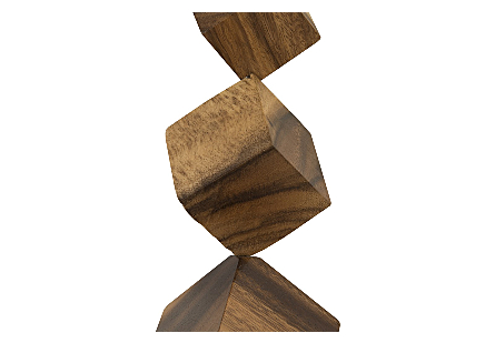 Dice Wall Art Chamcha Wood, Natural