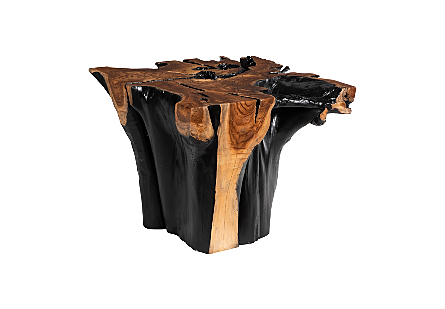 Teak Wood Dining Table Burnt Edge