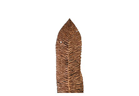 Carved Leaf on Stand, Copper Leaf XL