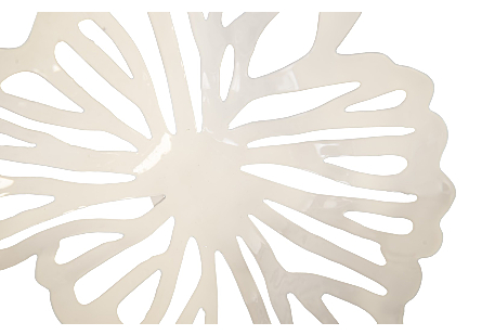 Flower Wall Art Mini, White, Metal