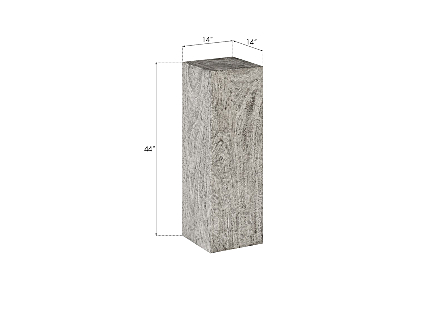 Prism Pedestal Large, Gray Stone