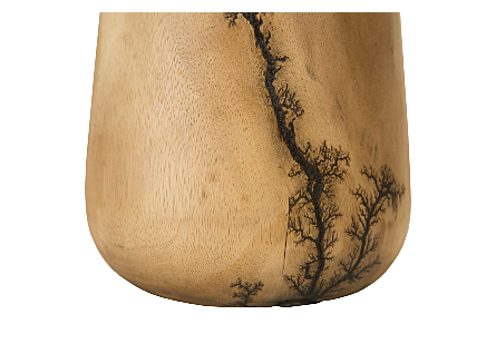 Lightning Vase Mango Wood, Tall