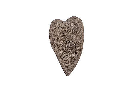 Heart Wall Tile Chamcha Wood, Gray Stone Finish