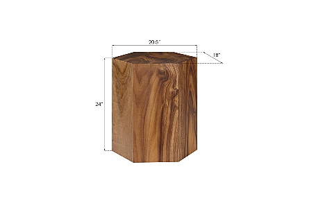 Honeycomb Side Table Chamcha Wood, LG