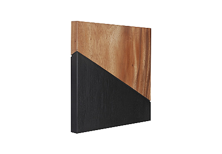 Geometry Wood Wall Tiles Chamcha Wood, Natural, Black